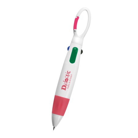 Quatro Carabiner 4-Color Promotional Pen
