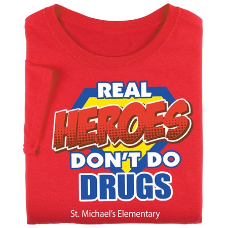 Real Heroes Don't Do Drugs Youth T-Shirts