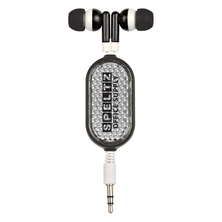 Retractable Reflective Promotional Ear Buds