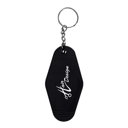 Retro Motel Style Key Rings with Imprint