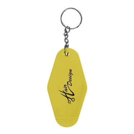 Retro Motel Style Key Rings with Imprint