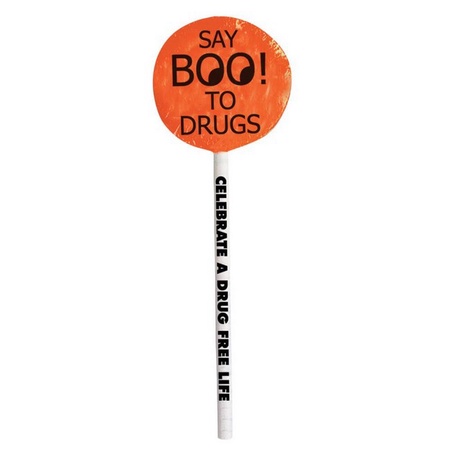 Say Boo To Drugs Lollipops with Imprinted Sticks