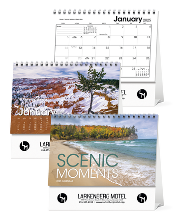 Scenic Moments 2025 Personalized Desk Calendars