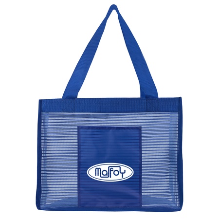 Sheer Striped Promotional Tote Bags