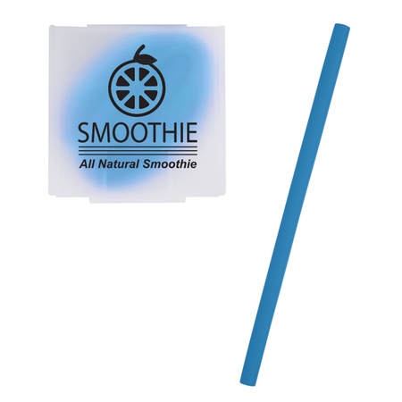 Silicone Straw In Personalized Case