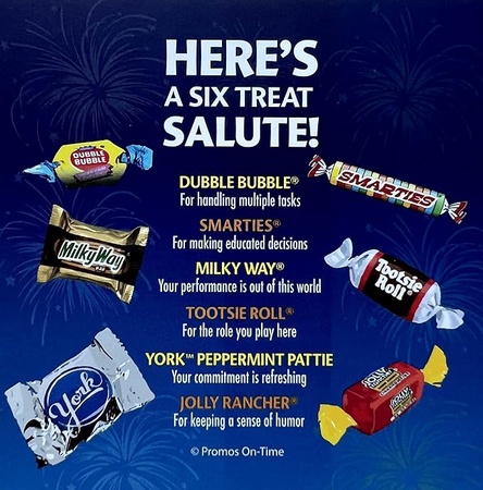 Six Treat Salute Appreciation Goody Bags