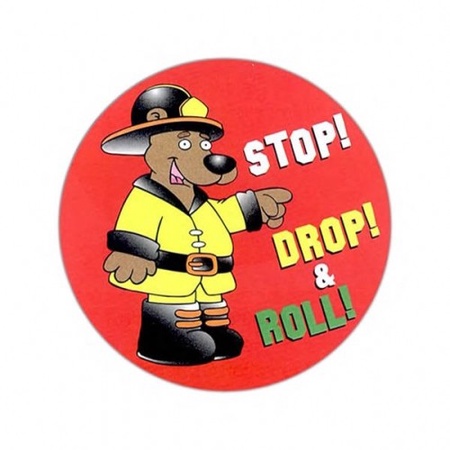 Stop, Drop & Roll Stickers