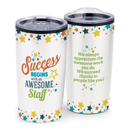 Success Begins With An Awesome Staff Stainless Steel Tumbler