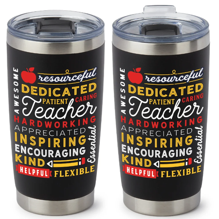 Teacher Word Cloud Stainless Steel Tumbler Gift