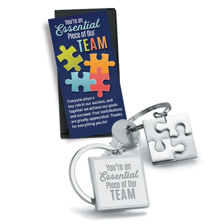 You're an Essential Piece of Our Team Metal Puzzle Key Tag