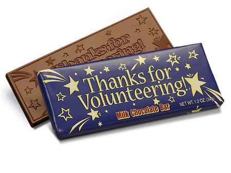 Thanks for Volunteering Chocolate Bar