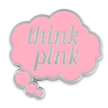 Think Pink Word Bubble Lapel Pin