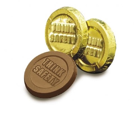 Think Safety Chocolate Gold Coins