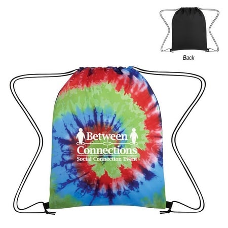 Tie-Dye Logo Drawstring Backpacks