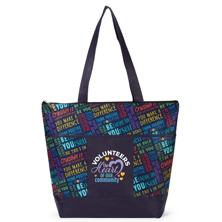 Volunteers: The Heart of Our Community Zippered Tote Bag