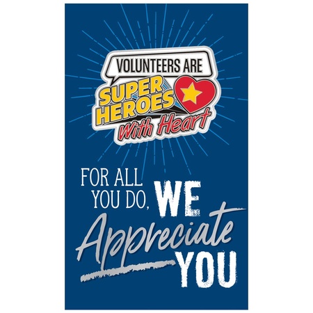 Volunteers Are Superheroes With Heart Lapel Pins