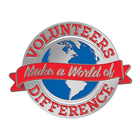 Volunteers Make a World of Difference Lapel Pins