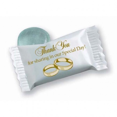 Wedding Clear Mint Individually Wrapped Candies