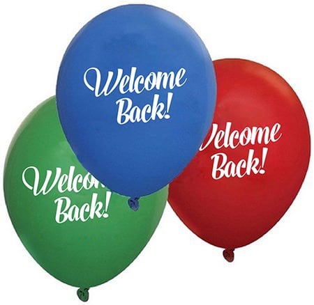 Welcome Back Balloons
