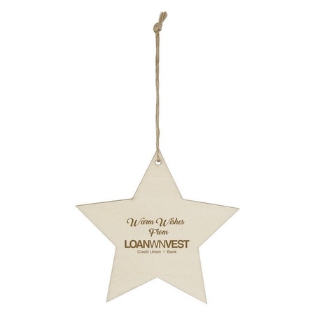 Personalized Wood Holiday Star Ornaments