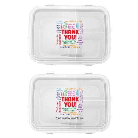 Thank You Word Cloud Meal Container (with optional personalization)