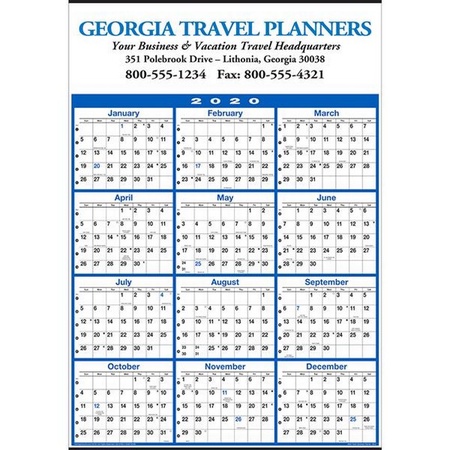 Yearly Business Planner Calendar