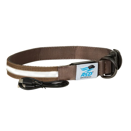 Avery, Lighted Dog Collar, Marsh Brown