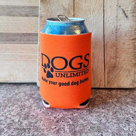 Dogs Unlimited Orange Can Koozie