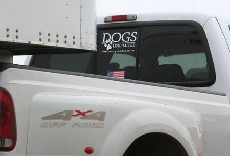 Dogs Unlimited Decal - White