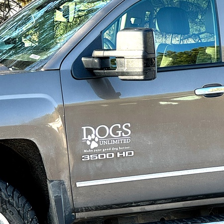 Dogs Unlimited Decal, White