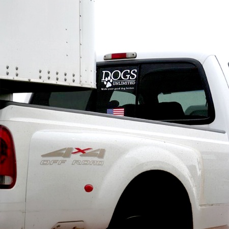 Dogs Unlimited Decal, White