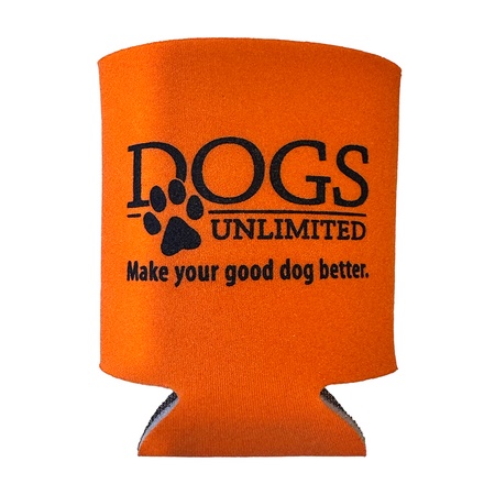Dogs Unlimited Orange Can Koozie