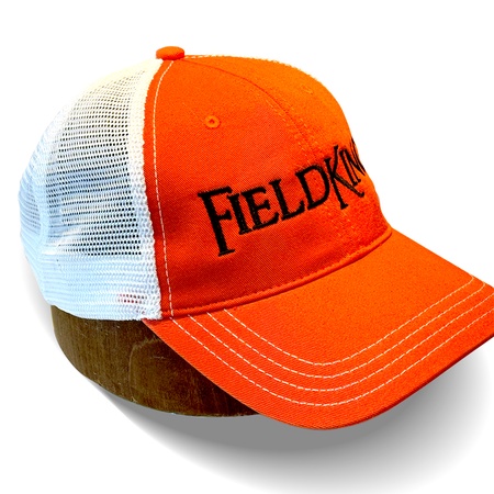 FieldKing Ball Cap, Hunter Orange, White Mesh Back