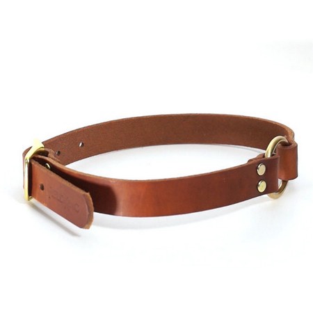 FieldKing, BTL Bridle Leather Dog Collar, Center Ring, 1" W