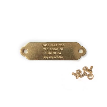 FieldKing Solid Brass Nameplate