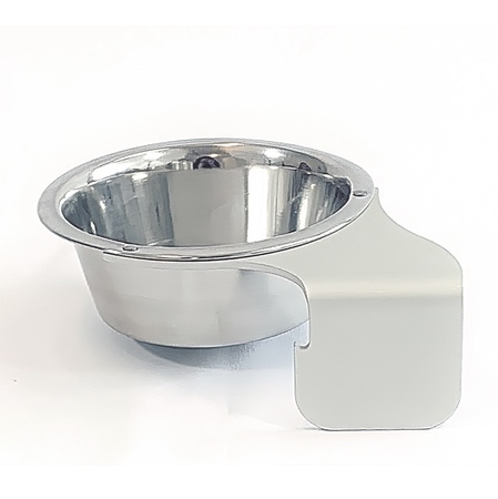 Kennel Gear, Left Hinged Crate Bowl Only, Aluminum Yoke, 1 Pint Crate Bowl