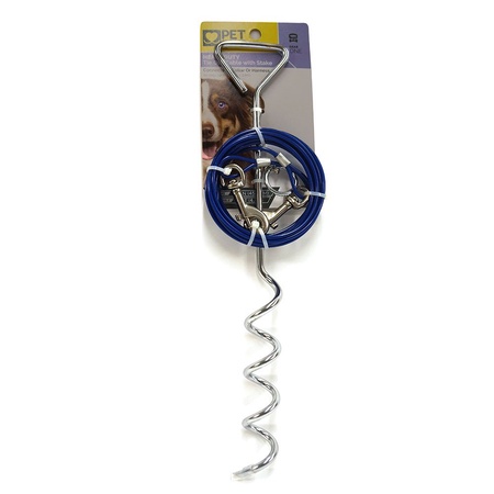 Pet Zone, Heavy Duty Tie Out Cable with Stake