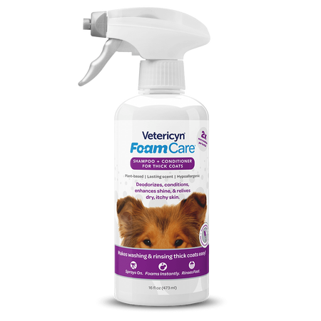 Vetericyn FoamCare Pet Shampoo, Thick Coats, 16 oz