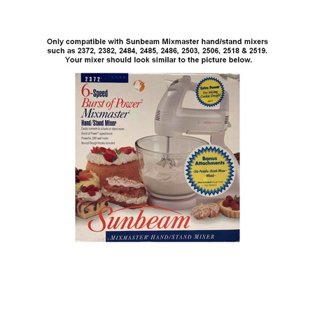 Univen 47948 Mixer Beaters Compatible with Sunbeam Mixmaster Mixers Models 2372 2382 2484 2485 2486 2503 2506 2518 2519