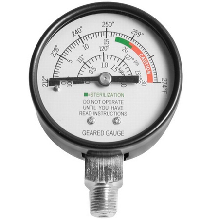 All American 72s Geared Sterilizer Gauge