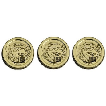 Bormioli Rocco 2-1/4", 56mm Quattro Stagioni Lids, 3 Pieces
