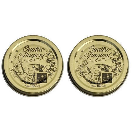 Bormioli Rocco 3-3/8", 86mm Quattro Stagioni Lids, 2 Pieces