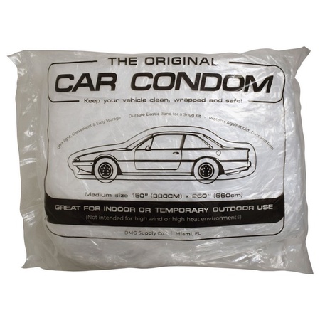 Car Condom 20 Pack Clear Disposable Plastic Car Cover with Elastic Band Medium Size 21.5' x 12.5'