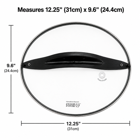 Hamilton Beach Glass Lid fits 6 Oval Slow Cooker Models 33862 33967