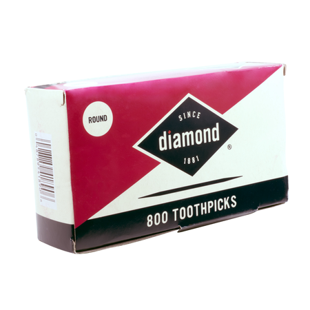 Diamond 41890 Round Toothpicks 800 Count Dispenser Pack