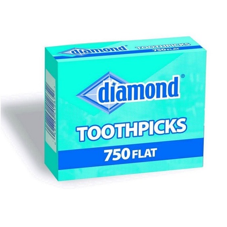 Diamond 41265 Toothpicks 750 Count  Per Pack x 48 Packs