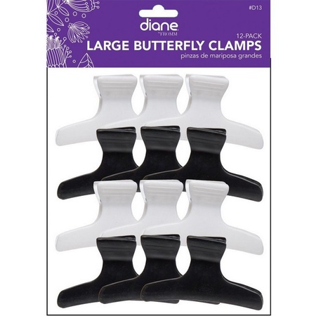 Diane by Fromm D13 Large Butterfly Clamps 12 Pack