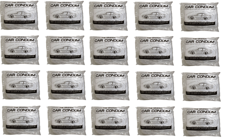 Car Condom 20 Pack Clear Disposable Plastic Car Cover with Elastic Band Medium Size 21.5' x 12.5'