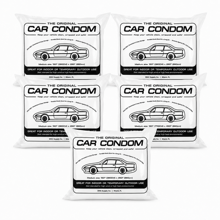 Car Condom Medium 5 Pack Disposable Car Cover