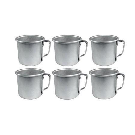 Mian 12 Ounce Aluminum Country Camping Mug Drinking Cup 6 Pack